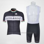 2011 Maillot Cyclisme Colnago Blanc et Noir Manches Courtes et Cuissard