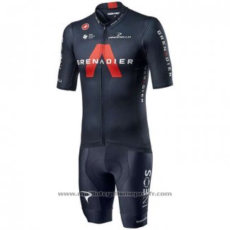 2020 Maillot Cyclisme Ineos Grenadiers Rouge Profond Bleu Manches Courtes Et Cuissard(1)