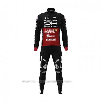 2022 Maillot Cyclisme Androni Giocattoli Noir Rouge Manches Longues et Cuissard