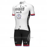 2022 Maillot Cyclisme Bahrain Victorious Blanc Manches Courtes et Cuissard
