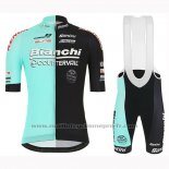 2019 Maillot Cyclisme Bianchi Countervail Noir Vert Manches Courtes et Cuissard