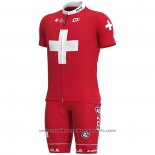 2020 Maillot Cyclisme Suisse Manches Courtes Et Cuissard
