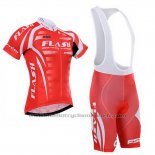 Maillot Cyclisme To The Fore Rouge et Blanc Manches Courtes et Cuissard