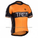 2016 Maillot Cyclisme Trek Bontrager Noir et Orange Manches Courtes et Cuissard