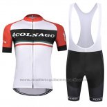 2019 Maillot Cyclisme Colnago Blanc Rouge Manches Courtes et Cuissard