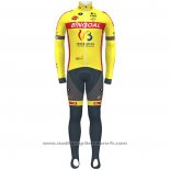 2021 Maillot Cyclisme Wallonie Bruxelles Jaune Manches Longues Et Cuissard