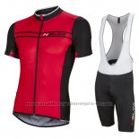 2016 Maillot Cyclisme Nalini Fonce Rouge Manches Courtes et Cuissard