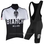2017 Maillot Cyclisme Bianchi Milano Noir Manches Courtes et Cuissard