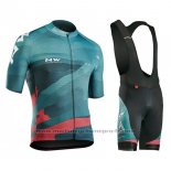2018 Maillot Cyclisme Northwave Vert Rose Manches Courtes et Cuissard
