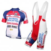 2015 Maillot Cyclisme Androni Giocattoli Blanc Manches Courtes et Cuissard