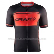 2016 Maillot Cyclisme Craft Noir et Orange Manches Courtes et Cuissard