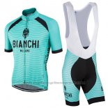 2017 Maillot Cyclisme Bianchi Milano Meja Vert Manches Courtes et Cuissard
