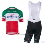 2018 2019 Maillot Cyclisme Quick Step Floors Champion Italie Manches Courtes et Cuissard
