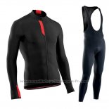 2019 Maillot Cyclisme Northwave Negro Rouge Manches Longues et Cuissard