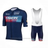 2023 Maillot Cyclisme Trek Factory Bleu Manches Courtes et Cuissard