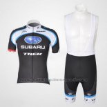 2011 Maillot Cyclisme Subaru Blanc et Noir Manches Courtes et Cuissard