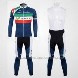 2012 Maillot Cyclisme Movistar Champion Italie Manches Longues et Cuissard