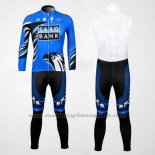 2012 Maillot Cyclisme Saxo Bank Bleu et Noir Manches Longues et Cuissard