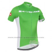 2016 Maillot Cyclisme Castelli Vert et Blanc Manches Courtes et Cuissard