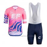 2020 Maillot Cyclisme EF Education First Rose Manches Courtes et Cuissard