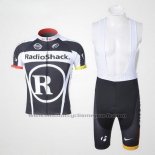 2011 Maillot Cyclisme Radioshack Noir et Blanc Manches Courtes et Cuissard