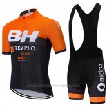 2020 Maillot Cyclisme BH Templo Orange Blanc Noir Manches Courtes et Cuissard