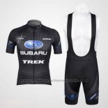 2012 Maillot Cyclisme Subaru Noir Manches Courtes et Cuissard