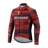 2021 Maillot Cyclisme Specialized Rouge Manches Longues Et Cuissard