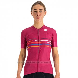 2023 Maillot Cyclisme Femme Sportful Rose Manches Courtes et Cuissard
