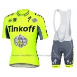 2016 Maillot Cyclisme Tinkoff Jaune Manches Courtes et Cuissard