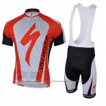 2018 Maillot Cyclisme Specialized Rouge Blanc Manches Courtes et Cuissard