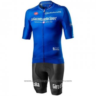 2020 Maillot Cyclisme Giro d'italie Bleu Manches Courtes Et Cuissard