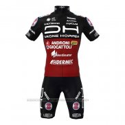 2022 Maillot Cyclisme Androni Giocattoli Noir Rouge Manches Courtes et Cuissard
