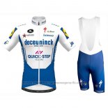 2020 Maillot Cyclisme Deceuninck Quick Step Blanc Bleu Manches Courtes et Cuissard