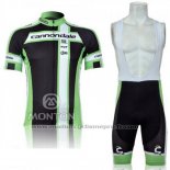 2011 Maillot Cyclisme Cannondale Blanc et Vert Manches Courtes et Cuissard
