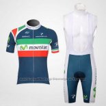 2012 Maillot Cyclisme Movistar Champion Italie Manches Courtes et Cuissard