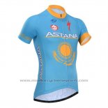 2014 Maillot Cyclisme Astana Azur Manches Courtes et Cuissard