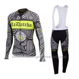 2016 Maillot Cyclisme Tinkoff Gris Manches Longues et Cuissard