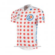 2019 Maillot Cyclisme Tour de France Blanc Rouge Manches Courtes Et Cuissard(3)
