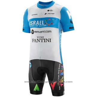 2020 Maillot Cyclisme Israel Cycling Academy Bleu Clair Blanc Manches Courtes Et Cuissard