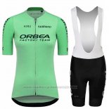 2023 Maillot Cyclisme Femme Orbea Vert Manches Longues et Cuissard