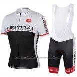 2017 Maillot Cyclisme Castelli Noir et Blanc Manches Courtes et Cuissard
