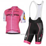 2017 Maillot Cyclisme Quick Step Rose Manches Courtes et Cuissard