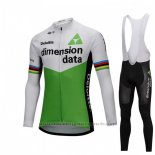 2018 Maillot Cyclisme UCI Monde Champion Dimension Date Vert Manches Longues et Cuissard