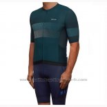 2019 Maillot Cyclisme Maap Aether Fonce Vert Manches Courtes et Cuissard