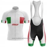 2020 Maillot Cyclisme Italie Blanc Manches Courtes Et Cuissard