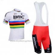 2013 Maillot Cyclisme UCI Monde Champion BMC Manches Courtes et Cuissard
