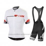 2015 Maillot Cyclisme Specialized Blanc Manches Courtes et Cuissard